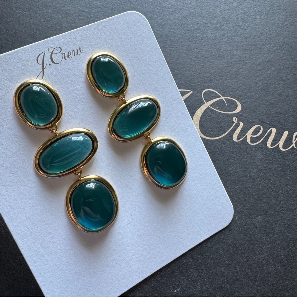 J. Crew Glass cab triple-drop earrings - Picture 4 of 4